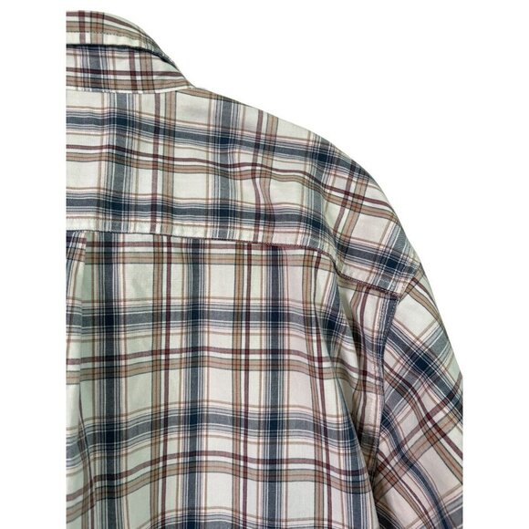 Carhartt Men's 100% Cotton Casual Button Down Short Sleeve Plaid Shirt Size XL - Picture 8 of 12